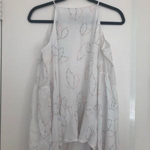 Bell sleeve cold shoulder top